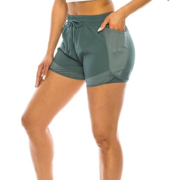 Athletic Shorts Teal Green, Pink, Or Black. Underlining, S/M/L NWT - Picture 1 of 10